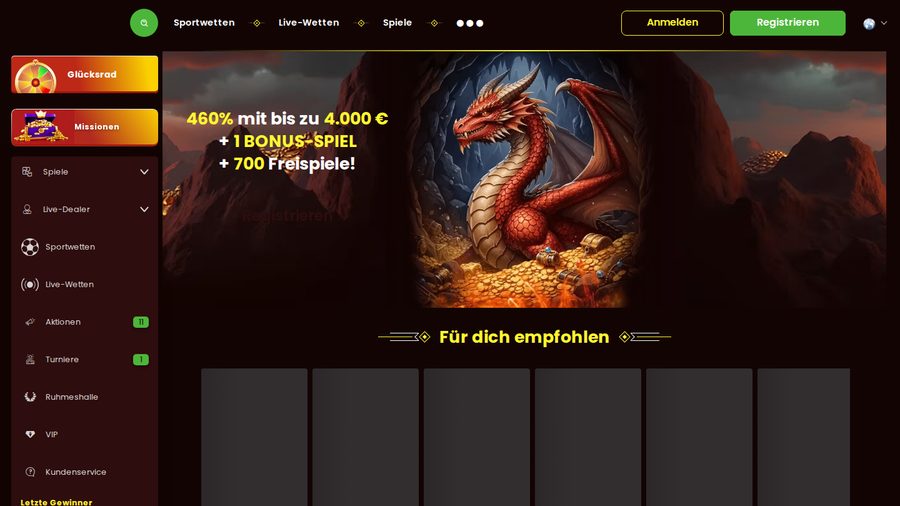 Snímek obrazovky — DragonSlots